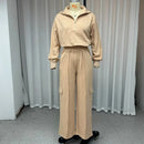 Conjunto Feminino Moletom com Calça Cargo e Blusa de Zíper